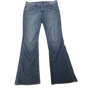 Hudson Jeans Womens 31x33 Blue Signature Bootcut Flap Pockets Low Rise Boho